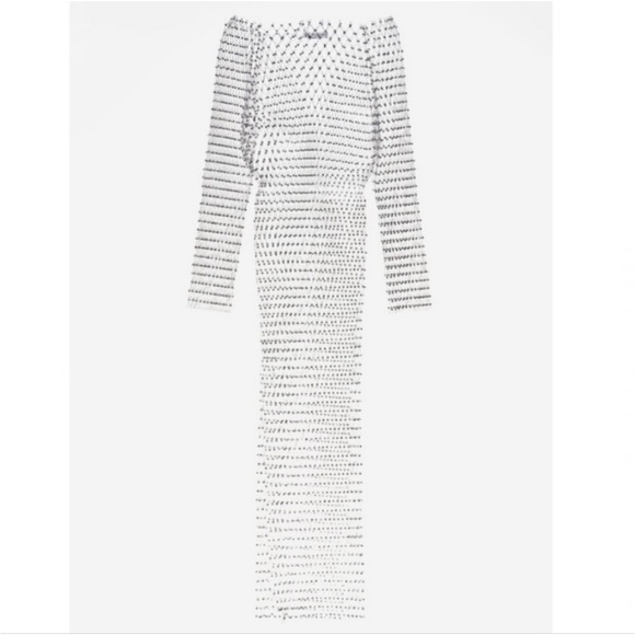 Zara JEWEL MESH DRESS - Picture 6 of 10
